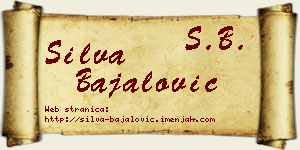 Silva Bajalović vizit kartica